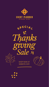Thanksgiving Sale Facebook story Image Preview