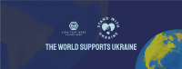 The World Supports Ukraine Facebook Cover Design