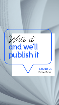 Write & Publish Facebook Story Design