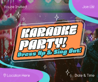 Karaoke Party Star Facebook Post Design