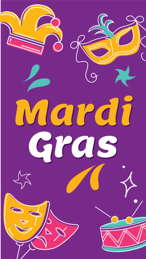 Mardi Gras Facebook story Image Preview