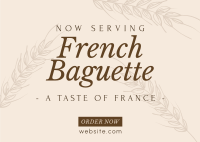 Classic French Baguette Postcard Image Preview