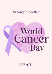 World Cancer Day Heart Poster Image Preview