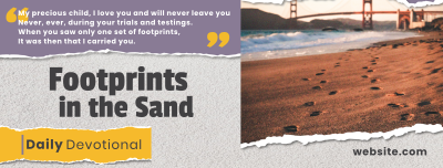 Footprints in the Sand Facebook cover Image Preview