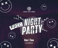 Epic Night Party Facebook Post Design