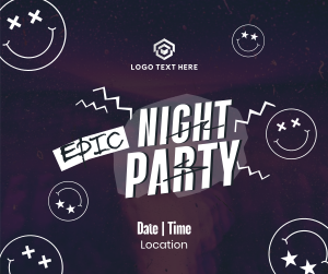 Epic Night Party Facebook Post Image Preview