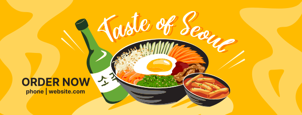 Taste of Seoul Food Facebook Cover Design