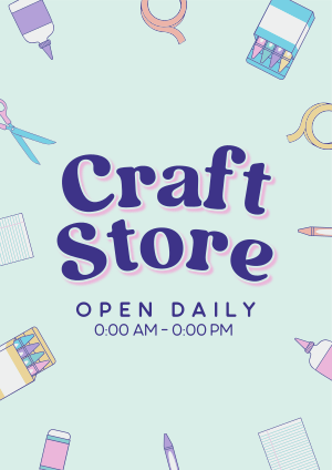 Kawaii Craft Shop Flyer Image Preview