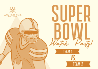 Super Bowl Night Live Postcard Image Preview