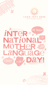 Doodle International Mother Language Day Facebook Story Design