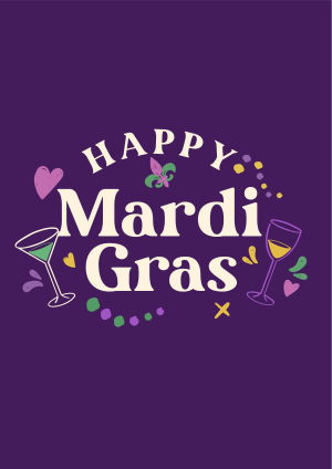 Mardi Gras Toast Flyer Image Preview