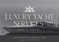 Luxury Yacht Services Postcard Design