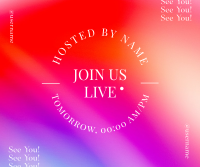 Join Us Live Gradient Facebook post Image Preview