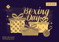 Boxing Day Presents Postcard Image Preview