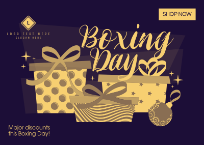 Boxing Day Presents Postcard Image Preview