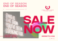 End of Season Sale Postcard Image Preview