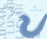 Chinese New Year Dragon Facebook Post Design