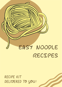 Raw Noodles Illustration Flyer Image Preview