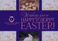Rustic Easter Greeting Postcard Image Preview