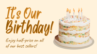 Business Birthday Greeting Facebook event cover Image Preview