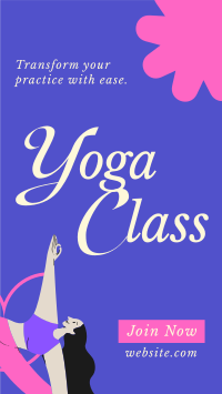 Trendy Yoga Class Instagram Reel Image Preview