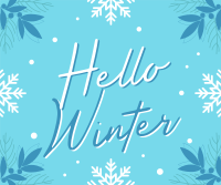 Snowy Winter Greeting Facebook Post Image Preview