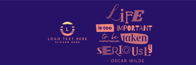 Life is Important Quote Twitter header (cover) Image Preview