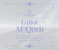 Peaceful Lailat Al-Qadr Facebook post Image Preview