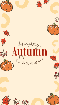 Leaves and Pumpkin Autumn Greeting Facebook Story Design