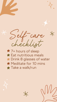 Self care checklist Instagram Story Design