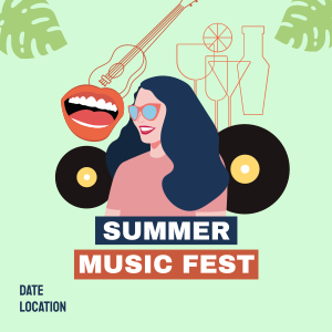 Summer Music Festival Instagram post Image Preview