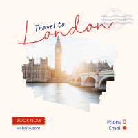 Travel To London Instagram Post Design