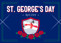 St. George's Day Celebration Postcard Design