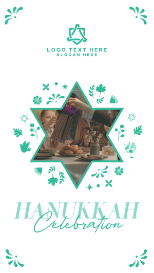 Hanukkah Family Instagram story Image Preview