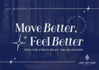 Modern Feel Better Yoga Meditation Postcard Image Preview