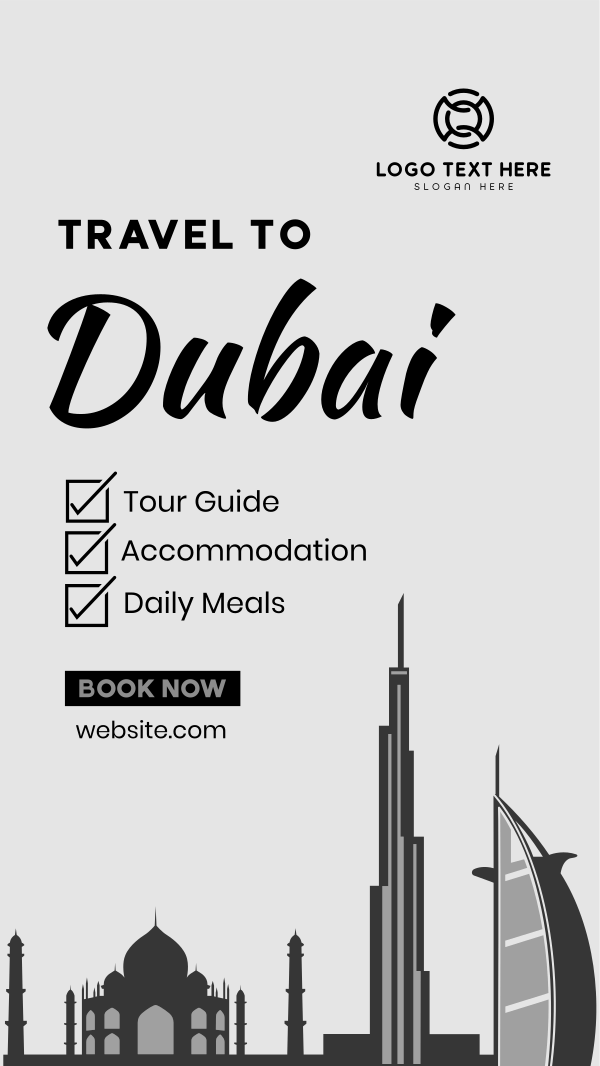 Dubai Travel Package Instagram Story Design Image Preview