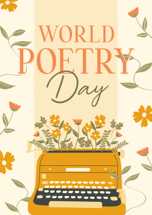 Vintage World Poetry Flyer Image Preview