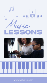 Music Lessons Facebook Story Design