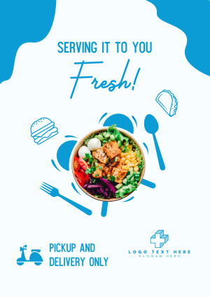 Fresh Food Bowl Delivery Flyer Image Preview