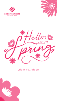 Hello Spring Greeting TikTok video Image Preview