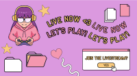 Cutie Girl Gamer Facebook event cover Image Preview