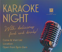 Karaoke Night Bar Facebook Post Design