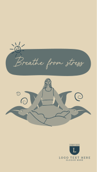 Breathe From Stress Instagram Story Design