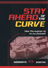 Race Car Podcast Poster Design