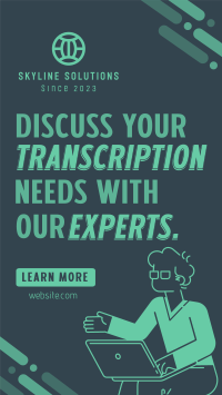 Transcription Experts TikTok Video Image Preview