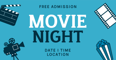 Cinema Movie Night Facebook ad Image Preview