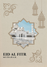 Eid Al Fitr Greeting Poster Image Preview