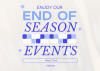 End of Season Events Postcard Design