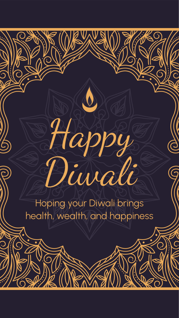 Fancy Diwali Greeting Instagram Story Design Image Preview