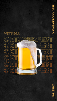 Virtual Oktoberfest Beer Mug Instagram Story Design